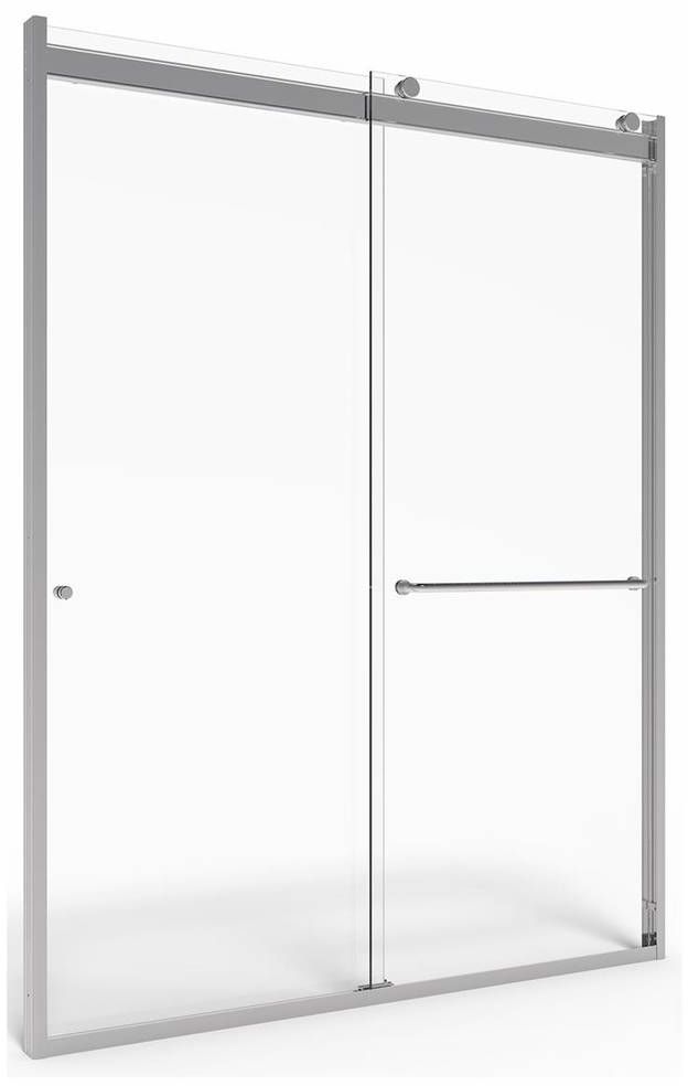 American Standard Silver Shine Top-Roller Semi-Frameless Sliding Shower Door-1