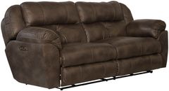 Catnapper® Ferrington Dusk Power Headrest with Lumbar Power Lay Flat Reclining Sofa
