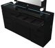 Global Furniture USA Ella 3-Piece Black Vanity Set with Speaker-2