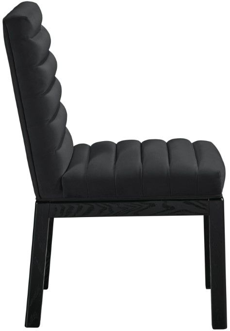 Meridian Furniture Evelyn Black Velvet Upholstered Side Chair-2