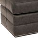 Smith Brothers Customizable 530 Leather Ottoman with Casters-1