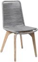 Armen Living Island 2-Piece Gray/Light Rope/Wood Outdoor Dining Arm Chair Set-3
