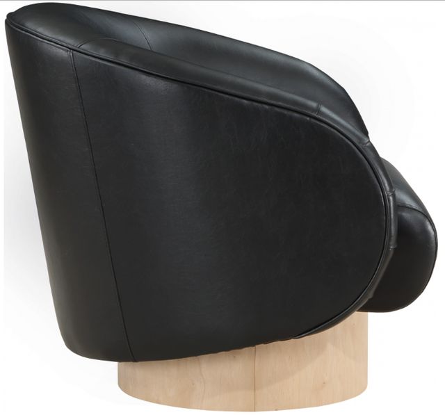Meridian Furniture Gibson Black Vegan Leather Swivel Chair-2