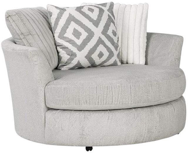 Albany Industries Tweed Silver Swivel Chair-0