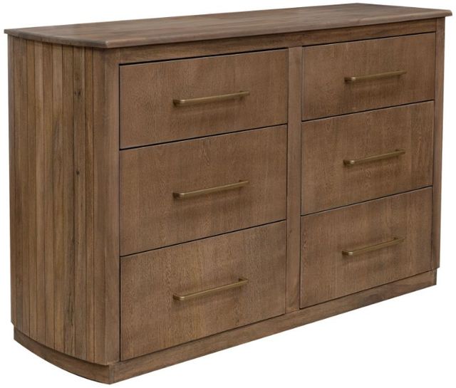 distressed brown dresser Distressed Natural Faux Bamboo Double Dresser