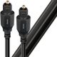 AudioQuest® Pearl Optical 12.0 m Toslink Fiber-Optic Cable, Black with Gray Stripes-0