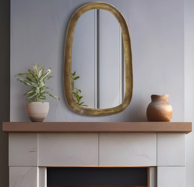 Meridian Furniture Auberge Brass Mirror-4
