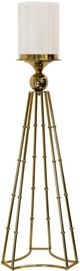 Stylecraft Gold Bamboo Cage Candle Holder-0