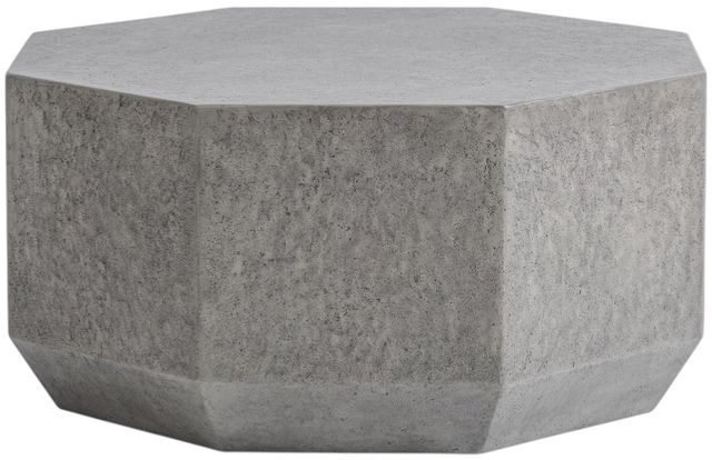 Classic Home Morse Dark Gray Concrete Outdoor Coffee Table-0