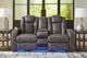 Signature Design by Ashley® Fyne-Dyme Shadow Power Reclining Loveseat with Console-5