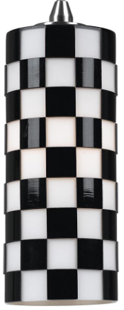Cal® Lighting & Accessories Black And White Pendant-1