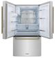 ZLINE Autograph Edition 36" 28.9 Cu. Ft. Stainless Steel Standard-Depth French Door Fingerprint-Resistant Refrigerator with External Water Dispenser and Dual Ice Maker in Polished Gold Helix Handles-3