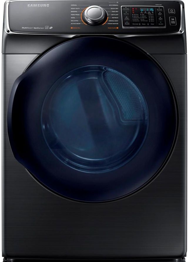 Samsung 7.5 Cu. Ft. Fingerprint Resistant Black Stainless Steel Front Load Gas Dryer-0