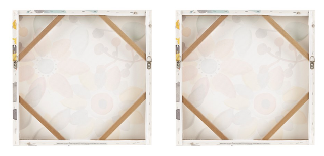 Olliix by Intelligent Design Sweet Florals 2 Piece Multi Canvas With Hand Embellishment Set-1