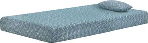 view of the Sierra Sleep® by Ashley® iKidz Blue Memory Foam Firm Tight Top Full Mattress and Pillow