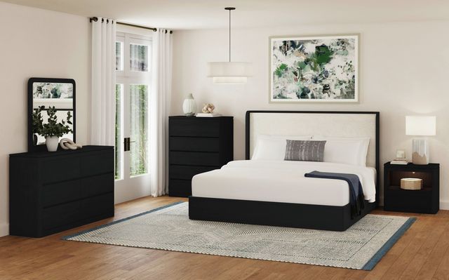 Elements International Rosalie 2-Piece Black Dresser and Mirror Set-3