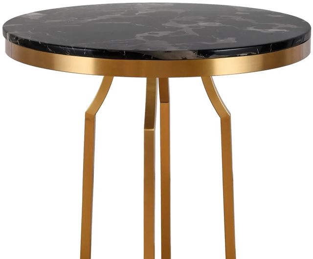 Harp & Finial® Fillmore Black/Brushed Gold Bar Table-1