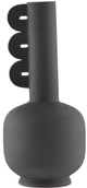 Currey & Company Happy 40 Three Wings Textured Black Vase-0