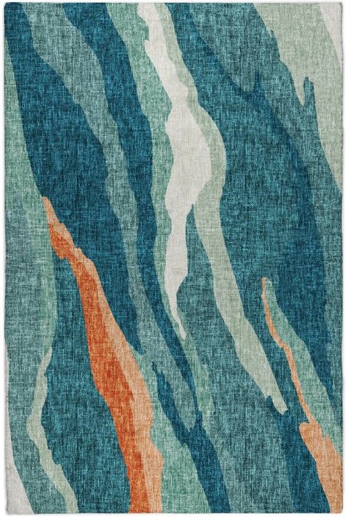 Dalyn™ Rug Company Lorenzo LN4 Teal 5'x8' Area Rug-0
