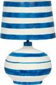 TOV Furniture Positano Blue/Off-White Striped Papier Mache Table Lamp-0