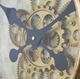YHD Beige/Gold Wall Clock-4