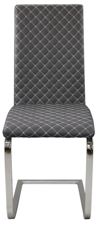 Homelegance® Yannis Chrome/Gray Dining Side Chair-2