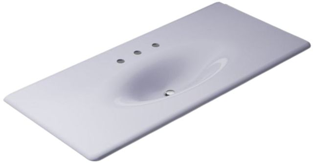 Kohler Iron/Impressions® Lavender Grey 49" Widespread Enameled Cast Iron Vanity Top with Integrated Oval Sink-0