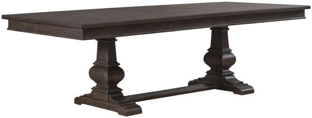 Liberty Furniture Paradise Valley 6-Piece Saddle Brown/Tobacco Trestle Dining Set-2