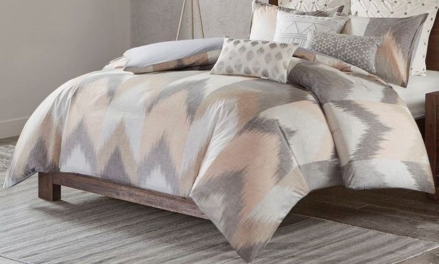 Olliix by INK+IVY Blush King/California King Alpine Cotton Duvet Cover Mini Set-0