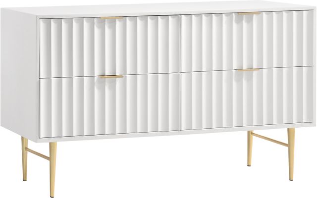 Meridian Furniture Modernist White Gloss Dresser-1