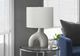 Monarch Specialties Inc. Grey Ceramic Table Lamp with Ivory Shade-4