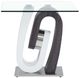 Global Furniture USA T4127 Glass Top End Table with Gray/White Base-1