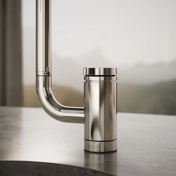 KOHLER® Components® Vibrant Polished Nickel 13" Single-Handle Bar Sink Faucet with 2-Function Extended-Reach Spout-3
