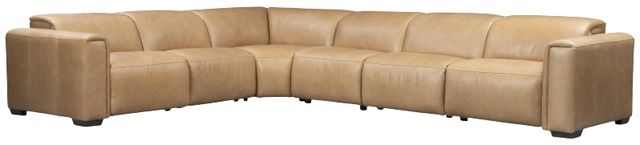 Bernhardt Billings Bernhardt Living 6-Piece Brown Leather L-Shape Power Reclining Sectional-2
