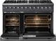 Viking® 5 Series 48" Cast Black Pro Style Dual Fuel (NG) Range with Polished Chrome Trim-1