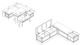 Linon Colby Caron 4-Picee Walnut Dining Nook Set-2