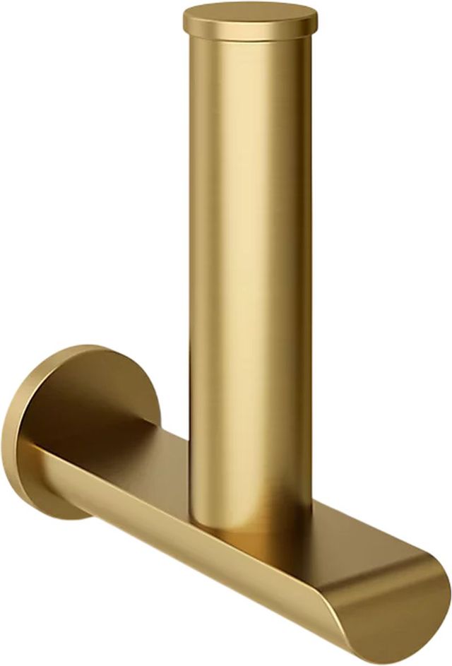 KOHLER® Avid® Vibrant Brushed Moderne Brass Vertical Toilet Paper Holder-0