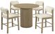 Coaster® Hamlyn 5-Piece Cream/Natural Oak Counter Dining Set-0