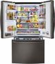 LG 36 in. 23.5 Cu. Ft. PrintProof™ Black Stainless Steel Counter Depth French Door Refrigerator-1
