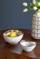 A & B Home 2-Piece Gold/White Ceramic Bowl Set-4