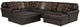 Jackson Furniture Denali 4-Piece Chocolate Right Side Facing U-Shape Sectional Set-0