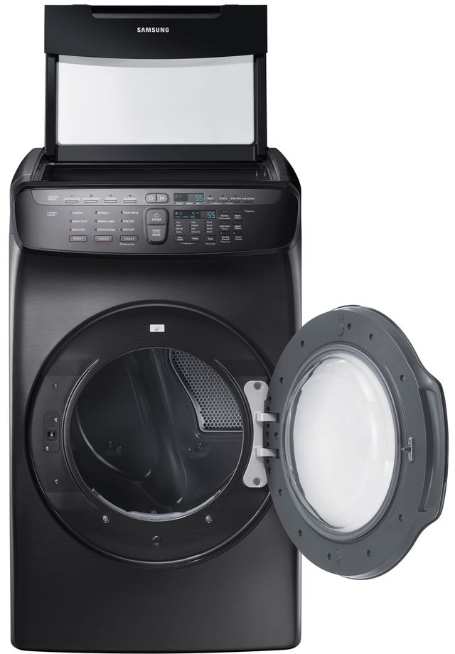 Samsung 7.5 Cu. Ft. Black Stainless Steel FlexDry™ Electric Dryer-1