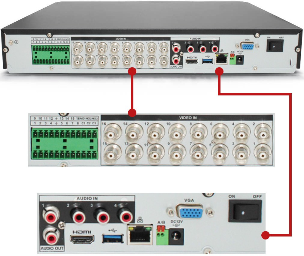 IC Realtime Black 16+8 Channel Digital Video Recorder - Thumbnail 3