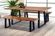 Porter International Designs Manzanita Harvest Dining Table with Black Metal Base -3