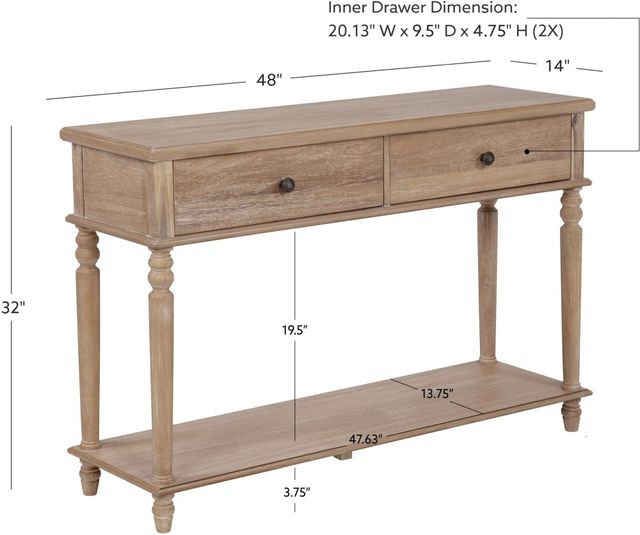 Powell® Pike Natural Console Table-2