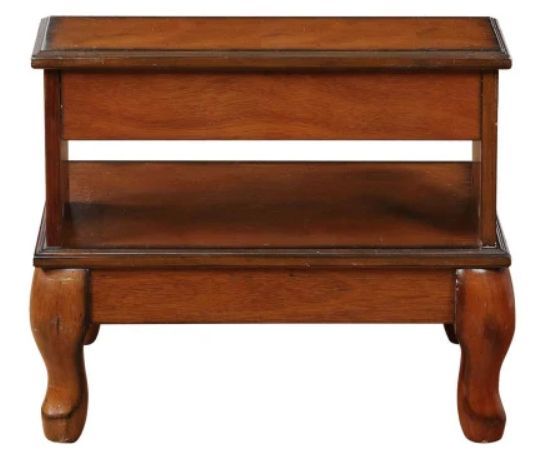 Powell® Beatrice Attic Antique Cherry Bed Steps with Drawer-3