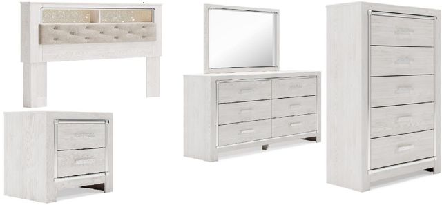 Signature Design by Ashley® Altyra 5-Piece White Queen Panel Headboard Bed Set-0