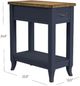 Null Furniture Mystic Navy/Toasted Almond Charging Chairside End Table-3
