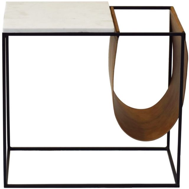 Moe's Home Collection Cave Black/Tan/White Magazine Rack-1
