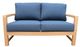 CabanaCoast® Customizable Savannah SOL Teak™ Outdoor Loveseat-1
